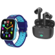 DGTEC Smart Watch with Wireless Earbuds (Blue) with Bonus Wireless Earbuds